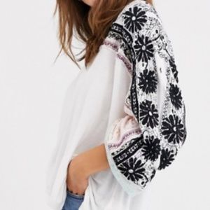 Free People Tripoli Embroidered Top